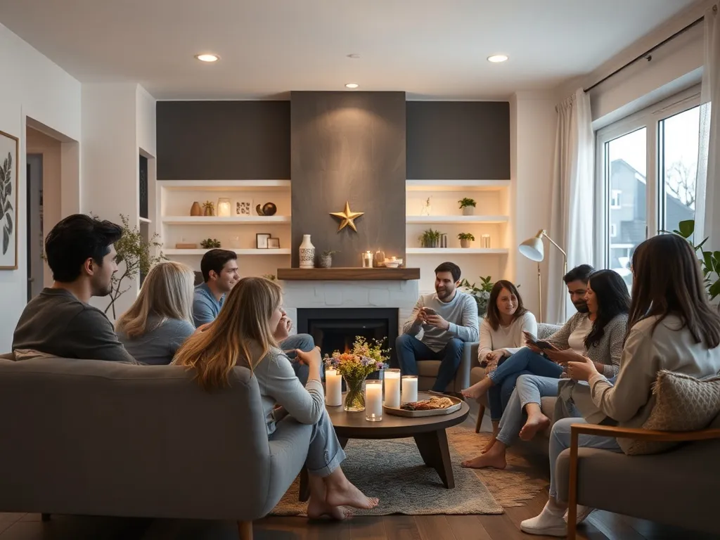 Table setting with natural elements