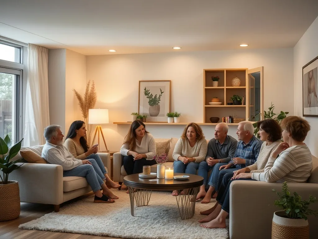 Cozy gathering corner